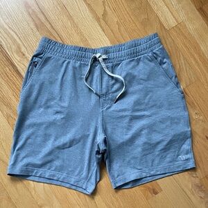 Vuori Ponto Performance Men's Unlined Drawstring Performance Shorts — Gray